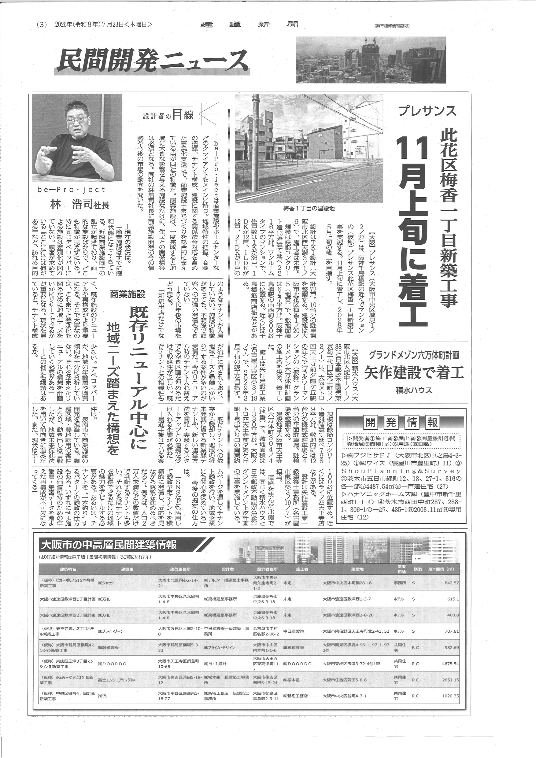 建通新聞 掲載記事「設計者の目線」